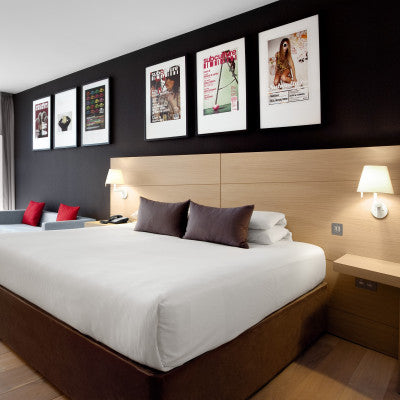 Melampo Reading Wall Light, Aluminium with Grey Silk Shade, E14 IP20