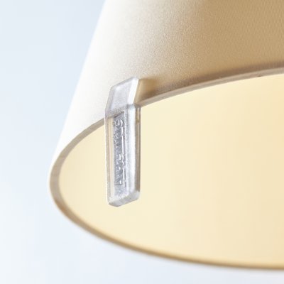 Melampo Reading Wall Light, Aluminium with Grey Silk Shade, E14 IP20