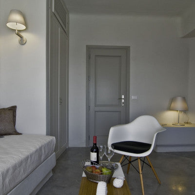 Melampo Reading Wall Light, Aluminium with Grey Silk Shade, E14 IP20