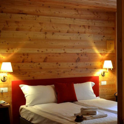 Melampo Reading Wall Light, Bronze with Ecru Silk Shade, E14 IP20