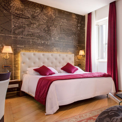 Melampo Reading Wall Light, Aluminium with Grey Silk Shade, E14 IP20