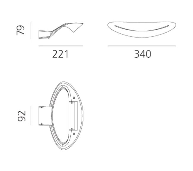 Mesmeri Wall, White, R7s, Triac Dim, IP20