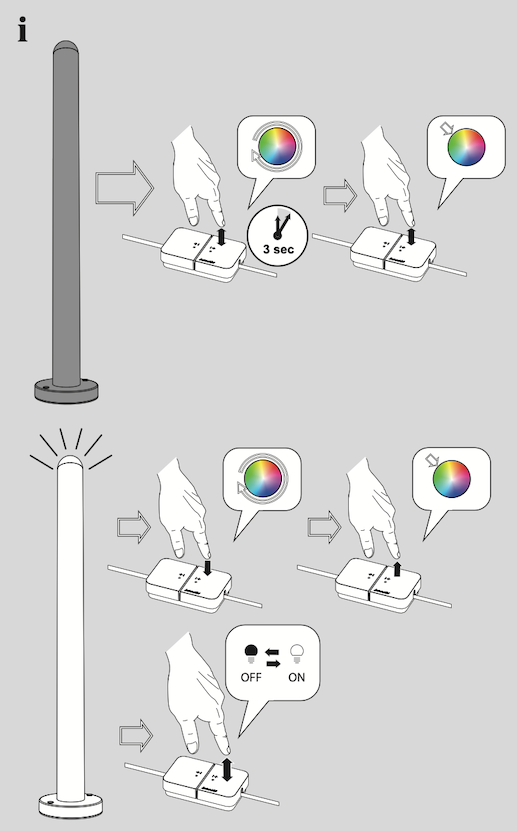 Metacolour Floor Lamp, LED 3K plus RGB, Floor Switch Dim and App Dim, IP20