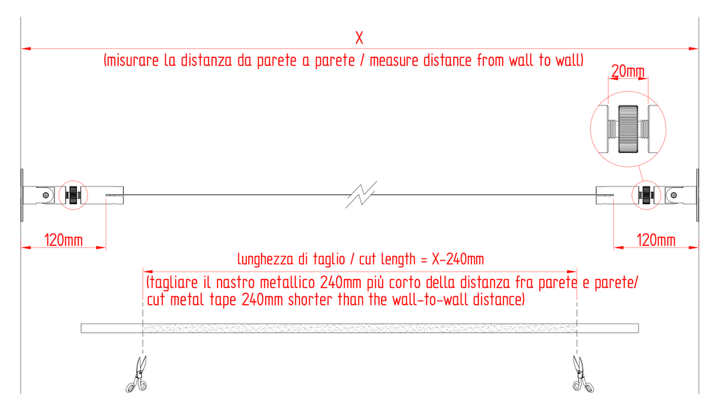 Metro Surface Mounted Metal LED Strip, 1-10v Dim or On/Off