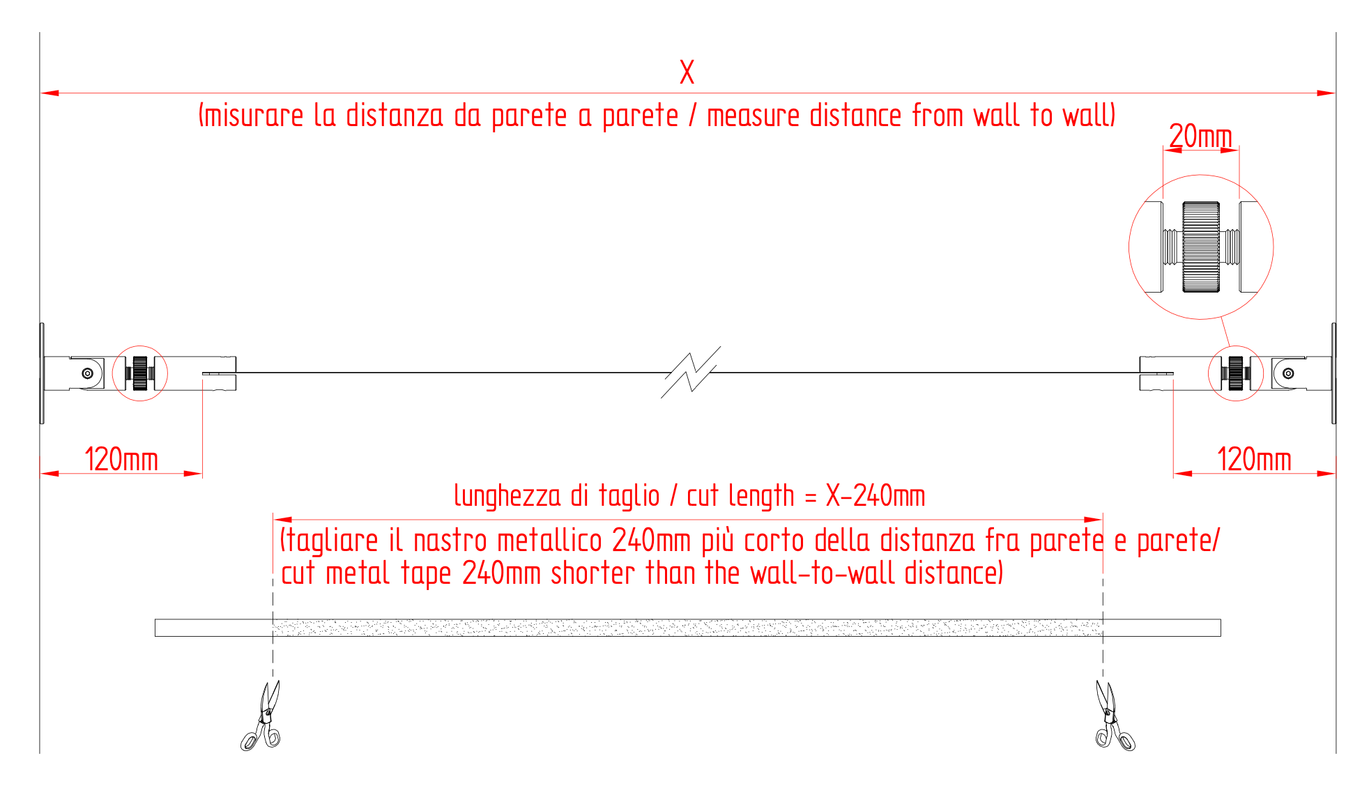 Metro Surface Mounted Metal LED Strip, 1-10v Dim or On/Off
