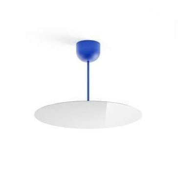 Millimetro Ceiling, Mirror Disc with Blue Hardware, LED, Phase Dim, IP20