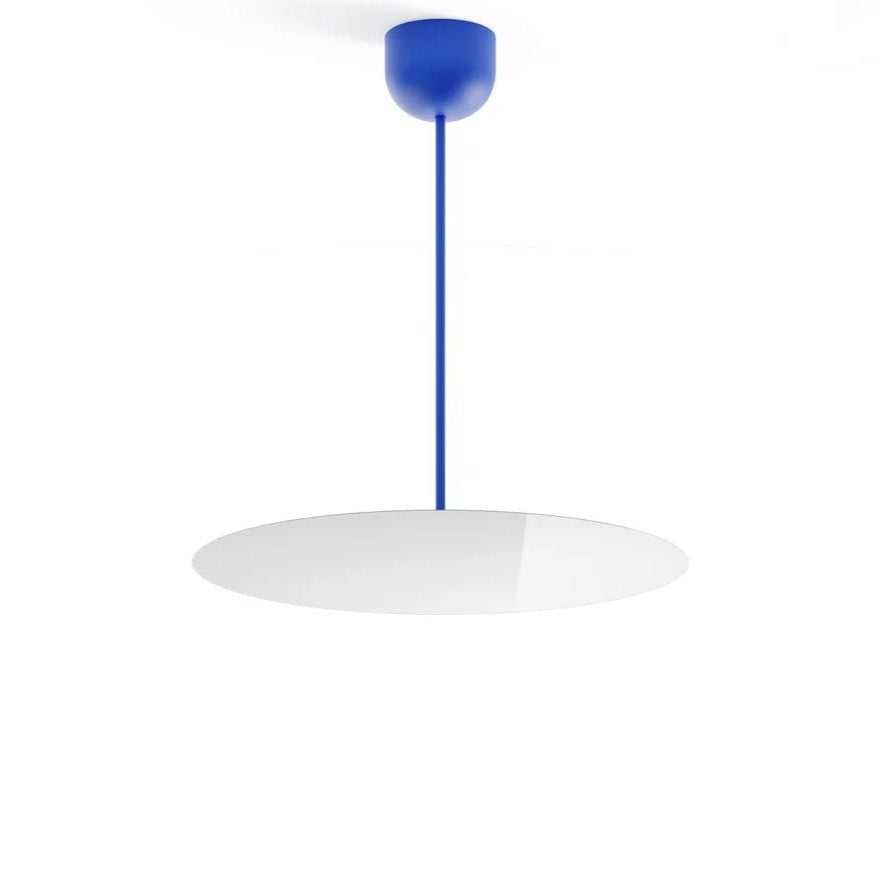Millimetro Ceiling, Mirror Disc with Blue Hardware, LED, Phase Dim, IP20
