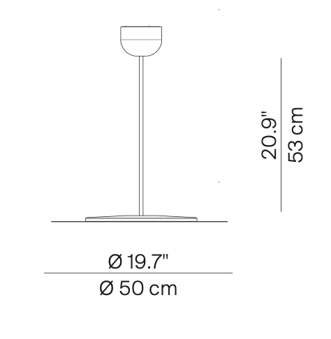 Millimetro Ceiling, Mirror Disc with Brass Hardware, LED, Phase Dim, IP20