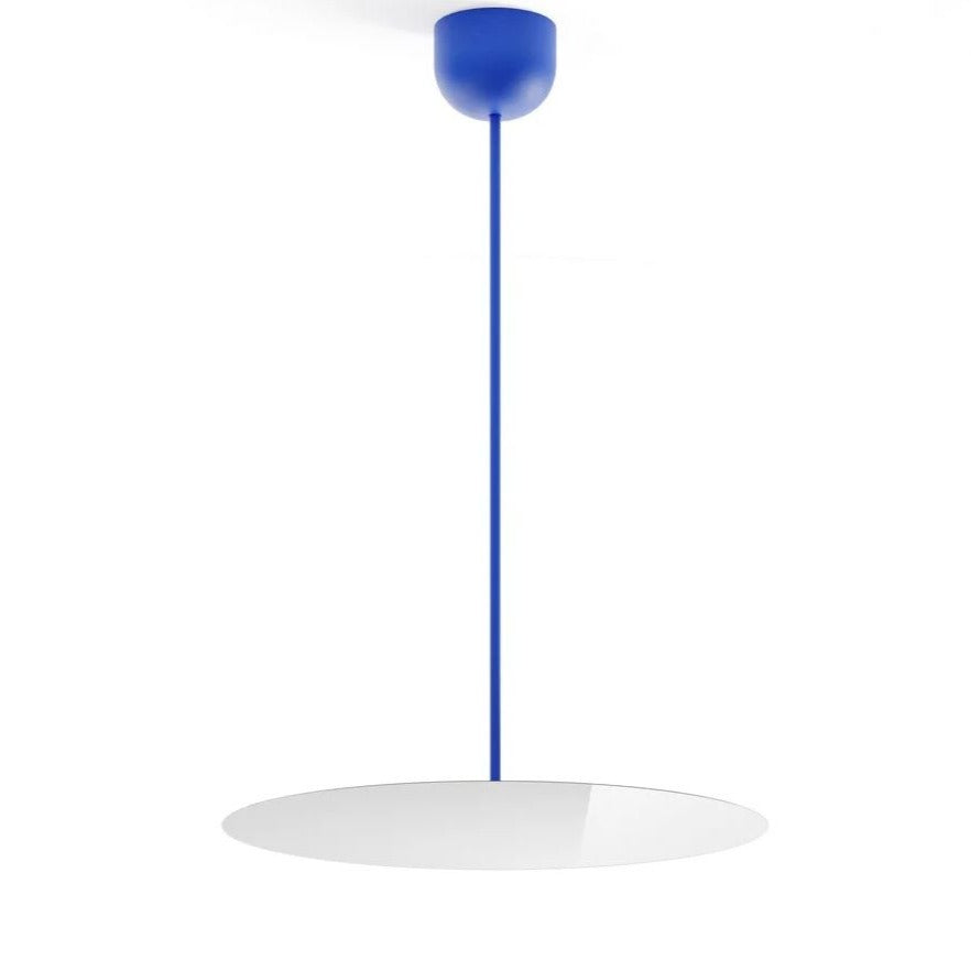 Millimetro Ceiling, Mirror Disc with Blue Hardware, LED, Phase Dim, IP20