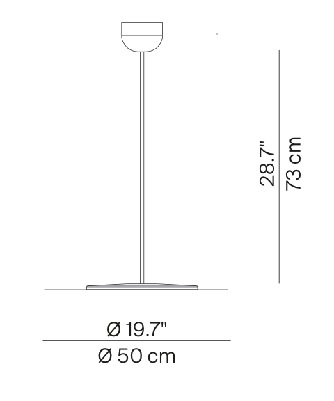 Millimetro Ceiling, Mirror Disc with Brass Hardware, LED, Phase Dim, IP20