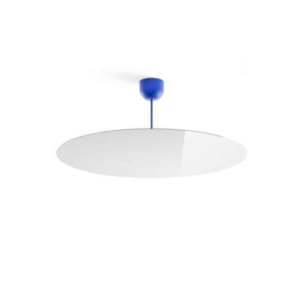 Millimetro Ceiling, Mirror Disc with Blue Hardware, LED, Phase Dim, IP20