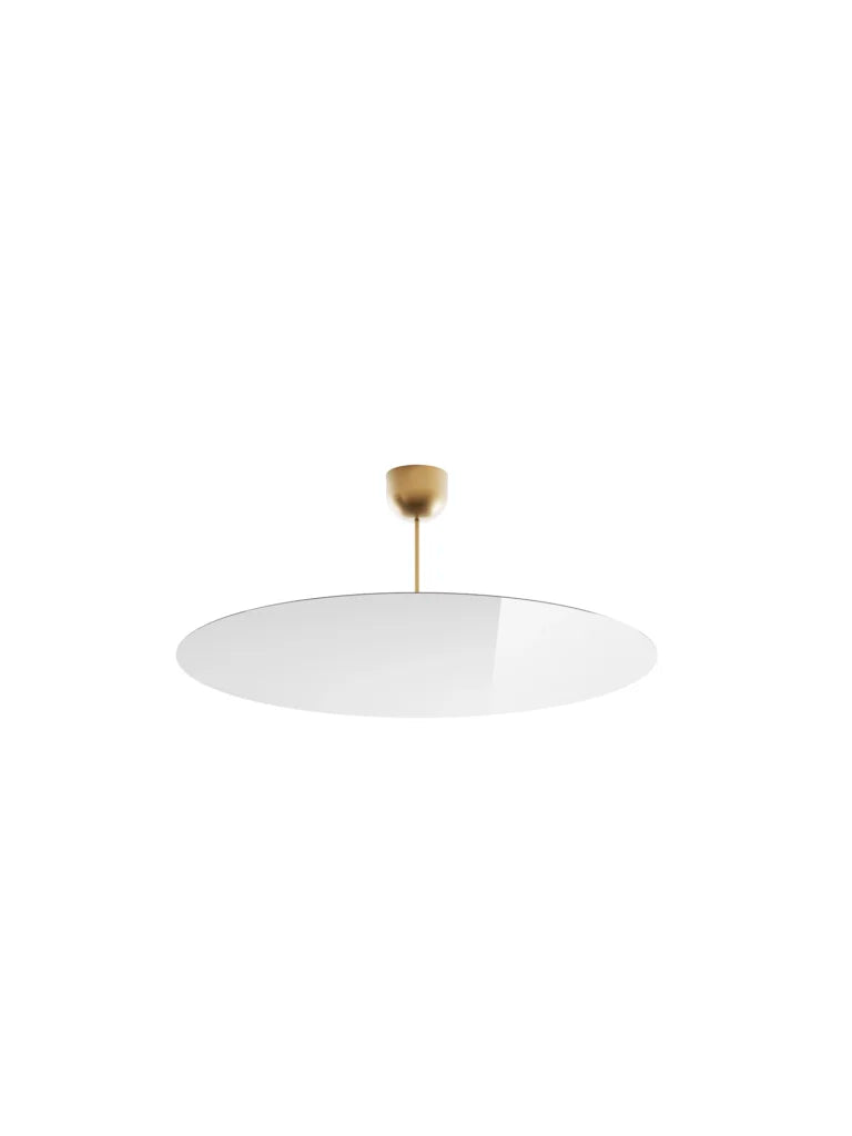Millimetro Ceiling, Mirror Disc with Brass Hardware, LED, Phase Dim, IP20
