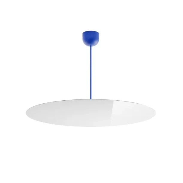 Millimetro Ceiling, Mirror Disc with Blue Hardware, LED, Phase Dim, IP20