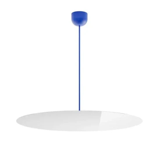 Millimetro Ceiling, Mirror Disc with Blue Hardware, LED, Phase Dim, IP20