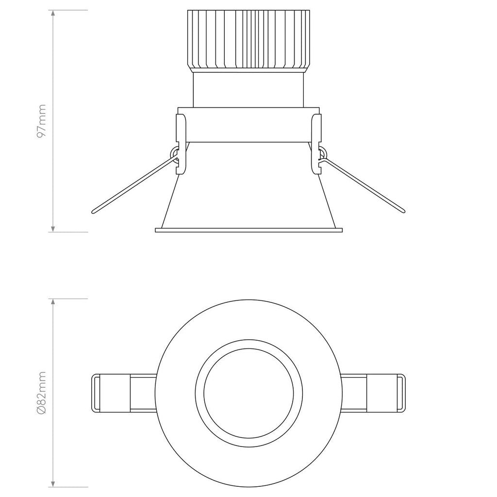Minima Round Downlight, White, LED, IP20