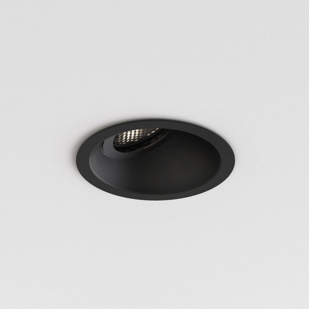 Minima Slimline Angled Downlight, Black, GU10, IP65, Fire Rated