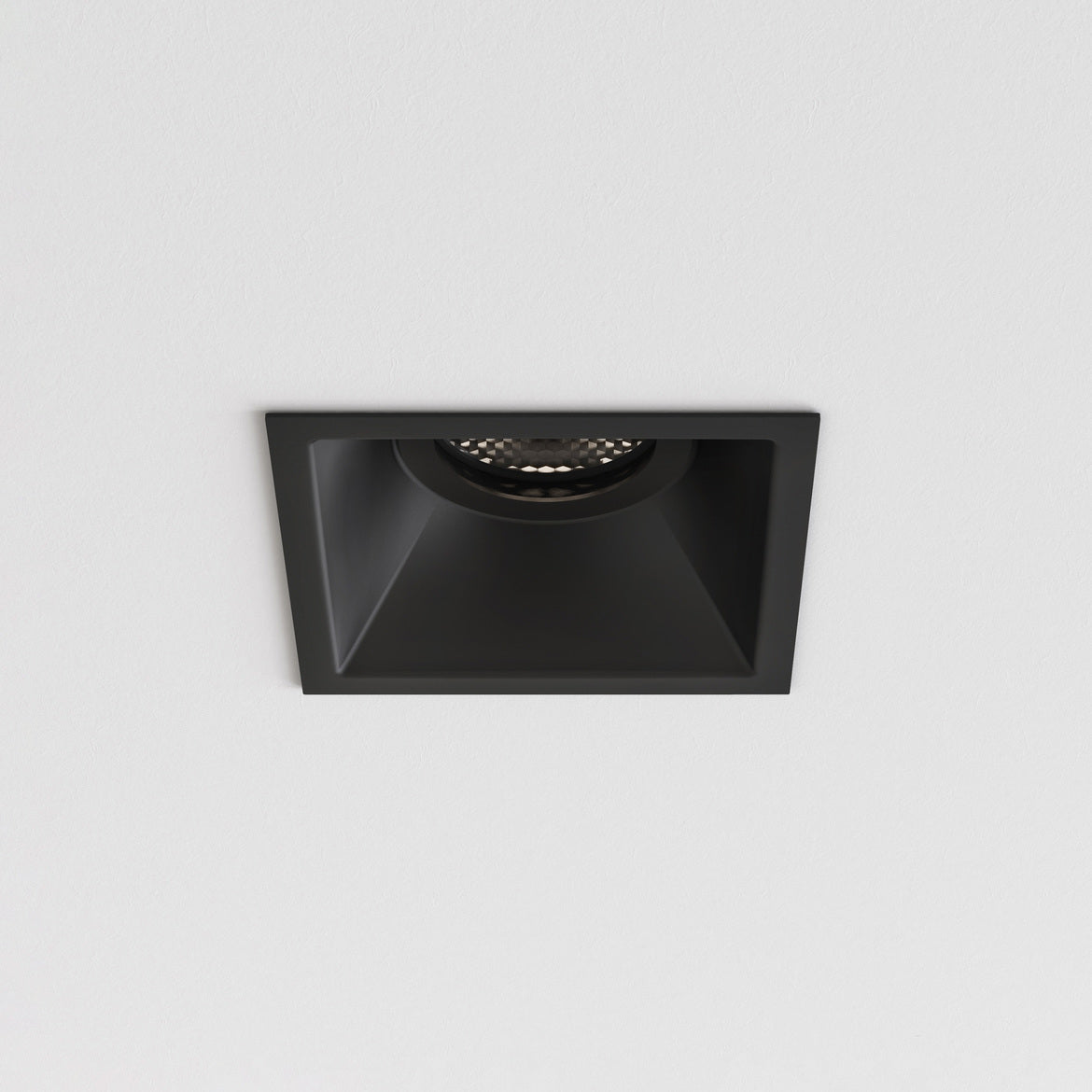 Minima Slimline Square Downlight, Black, GU10, IP65, Fire Rated
