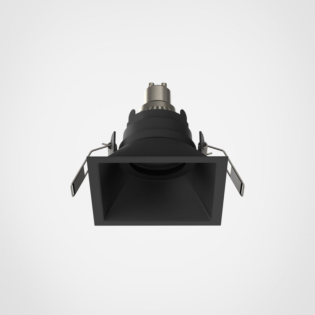 Minima Slimline Square Downlight, Black, GU10, IP65, Fire Rated