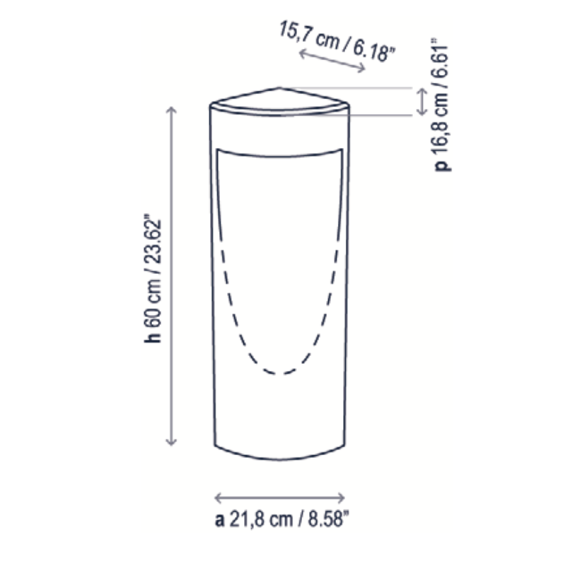 Moai Bollard, 60 cm, Cement, LED, 6.5W, Triac Dim, IP66