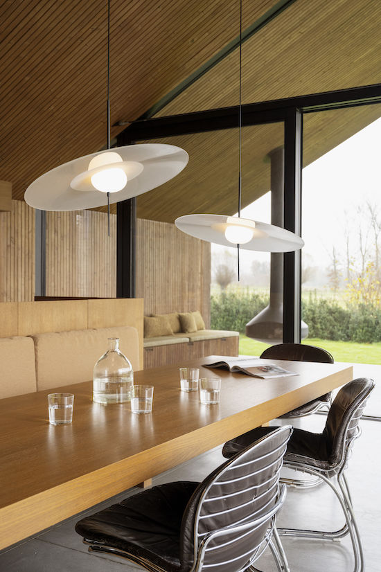 Mono Pendant, 60 cm, Frosted Glass with Black, LED, Touch Dim, IP20