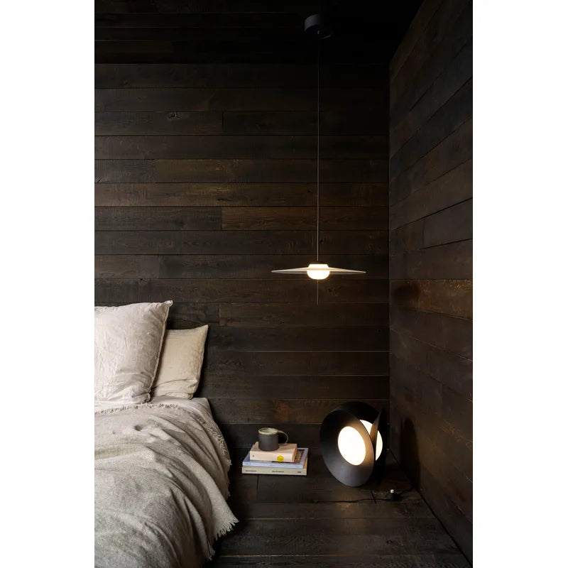 Mono Pendant, 50 cm, Frosted Glass with Black, LED, Touch Dim, IP20