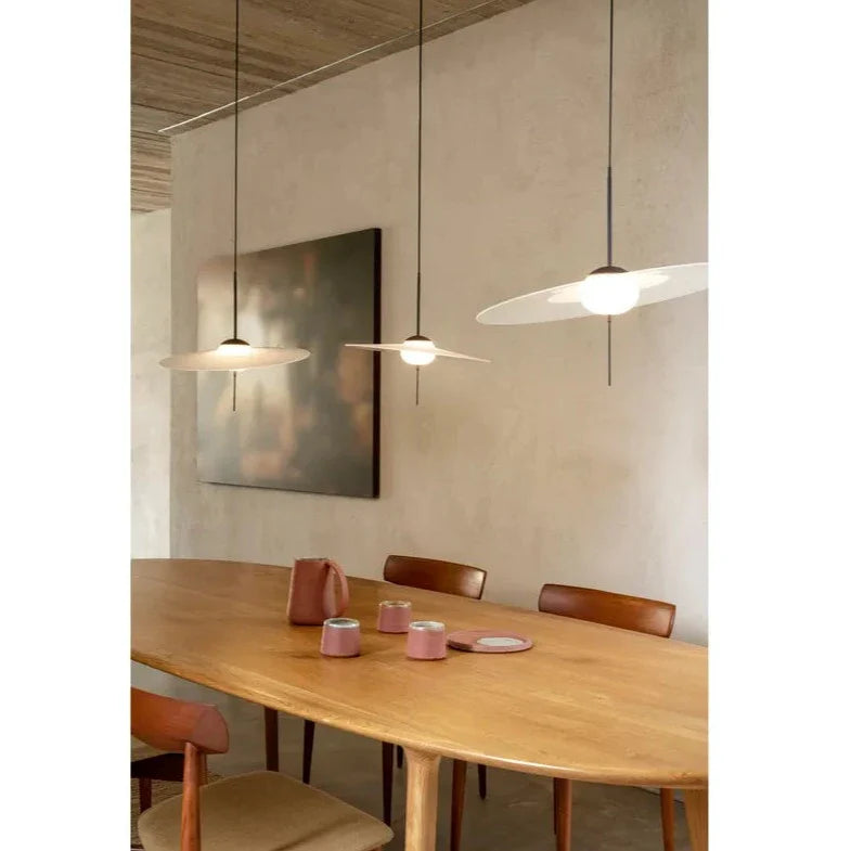 Mono Pendant, 60 cm, Frosted Glass with Black, LED, Touch Dim, IP20