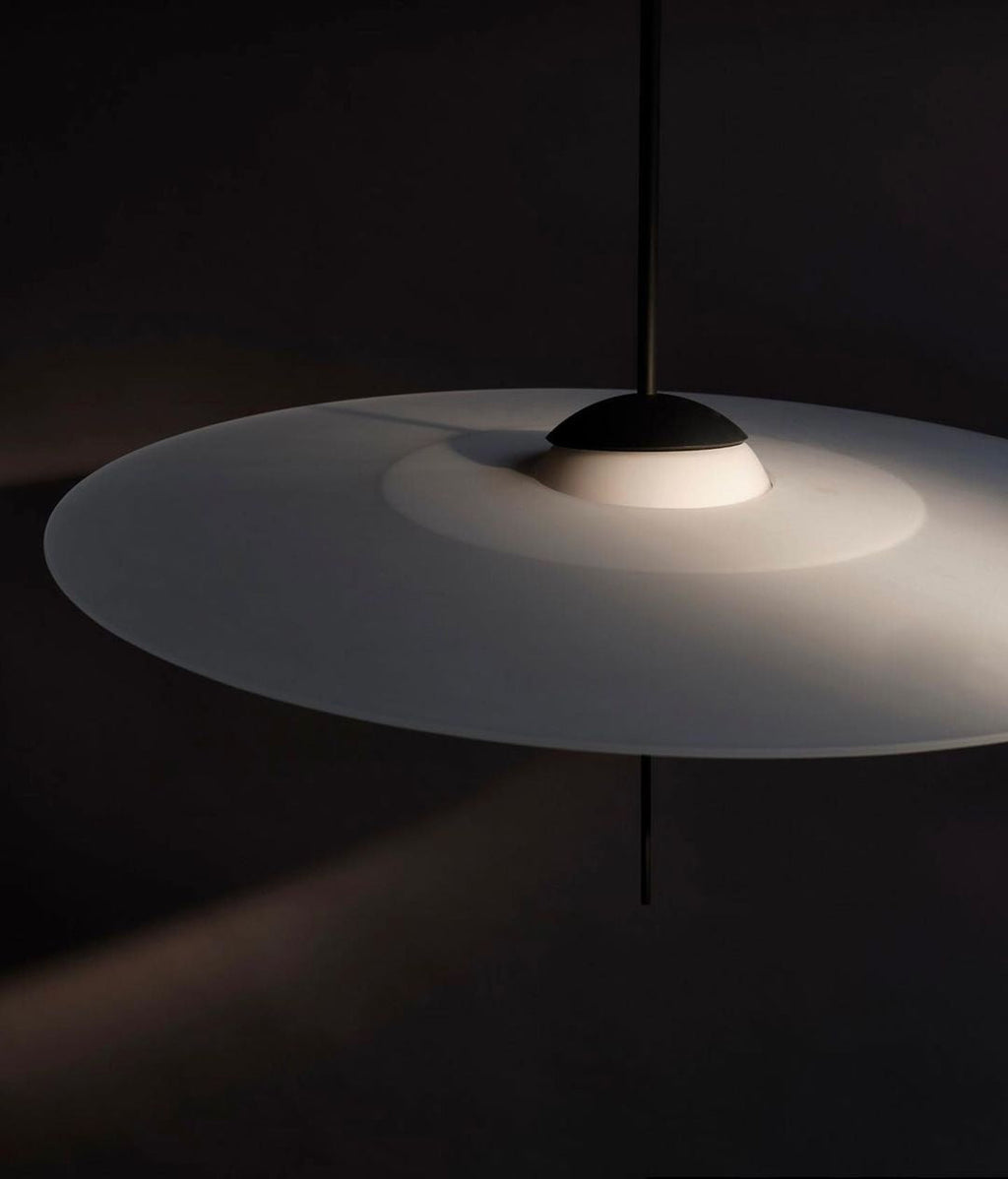 Mono Pendant, 60 cm, Frosted Glass with Black, LED, Touch Dim, IP20