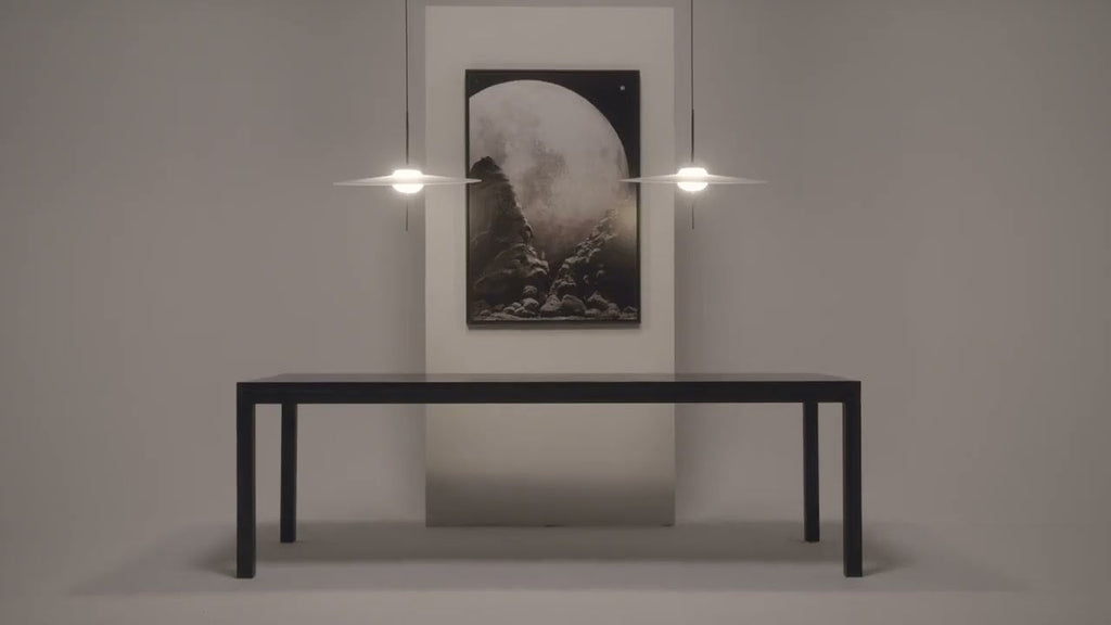 Mono Pendant, 40 cm, Frosted Glass with Black, LED, Touch Dim, IP20