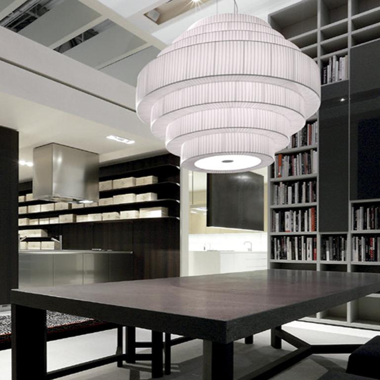 Mos Pendant, 90 cm, Cream Ribbons, E27, IP20