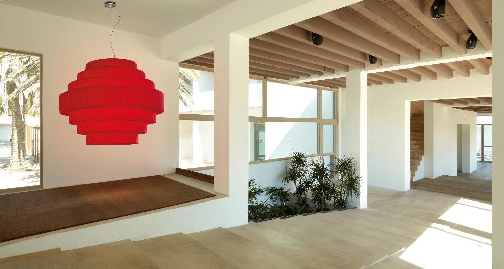 Mos Pendant, 120 cm, White Ribbons, E27, IP20