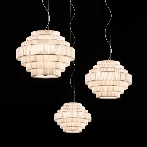 Mos Pendant, 120 cm, White Ribbons, E27, IP20