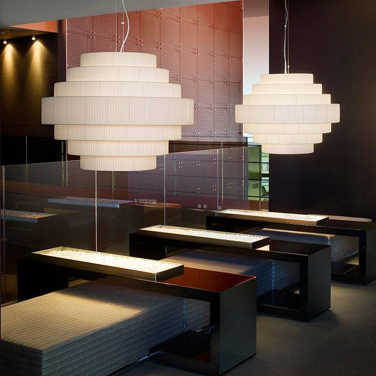 Mos Pendant, 120 cm, White Ribbons, E27, IP20