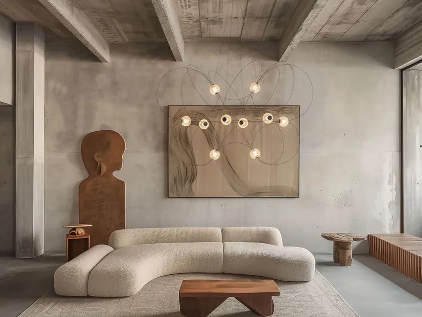 Munari 10, Oblong, Black Steel with Frosted Acrylic Spheres, LED, 32W, 2400K, Triac Dim, IP20