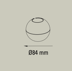 Munari 8, Linear, Gold Steel with Frosted Acrylic Spheres, LED, 26W, 2400K, Triac Dim, IP20