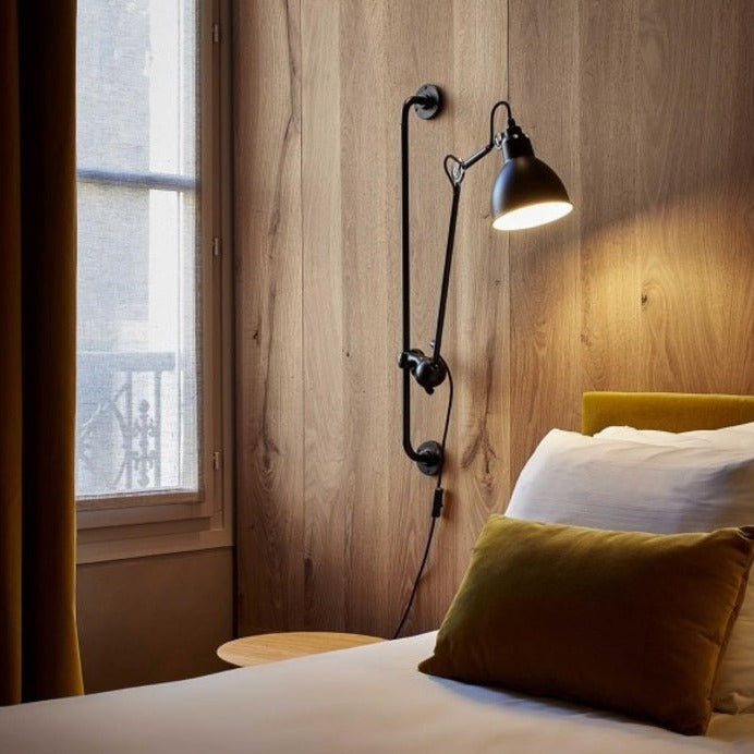 Gras N210 Adjustable Wall Bracket Round Brass Shade, Plug In, E14, IP20