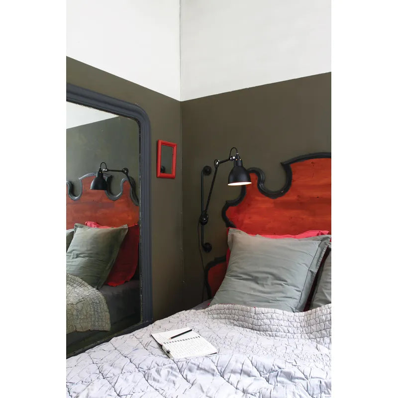 Gras N210 Adjustable Wall Bracket Round Black Shade, Plug In, E14, IP20