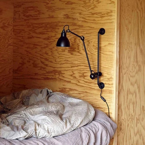 Gras N210 Adjustable Wall Bracket Round Brass Shade, Plug In, E14, IP20