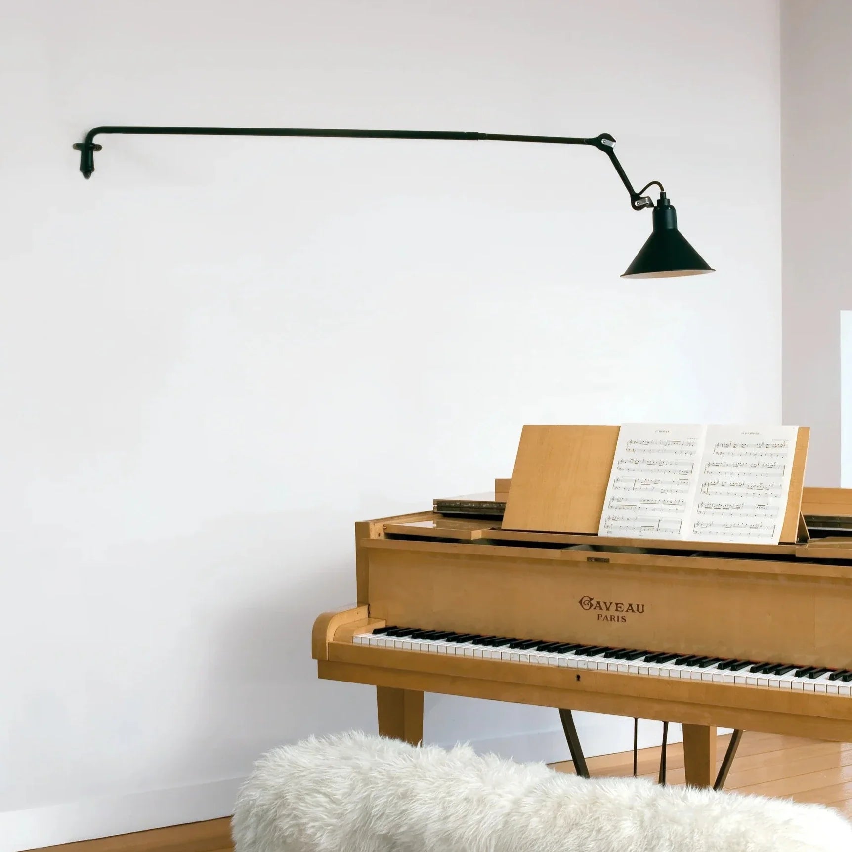 Gras N213 Adjustable Linear Wall Cone Raw Copper Shade, Plug In, E14, IP20