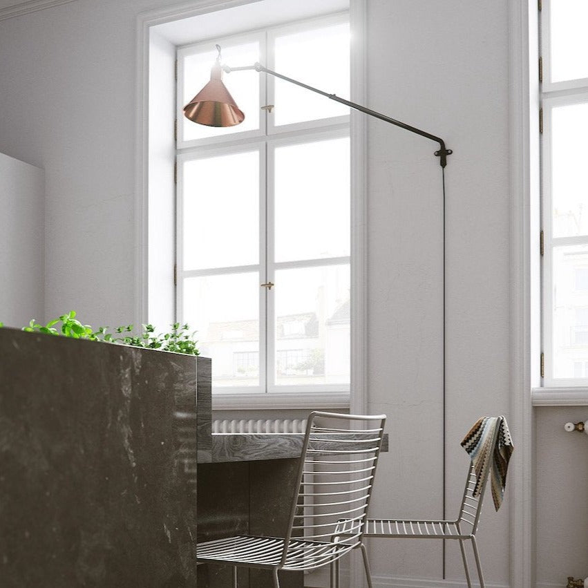 Gras N213 Adjustable Linear Wall Cone Yellow Shade, Plug In, E14, IP20