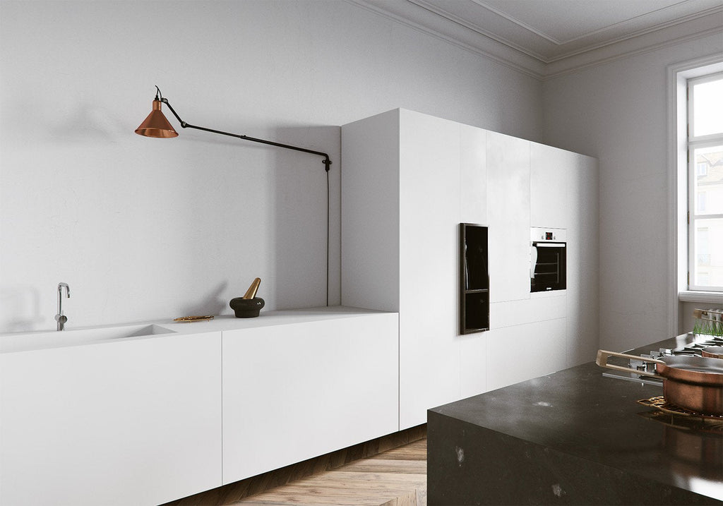 Gras N213 Adjustable Linear Wall Cone Blue Shade, Plug In, E14, IP20