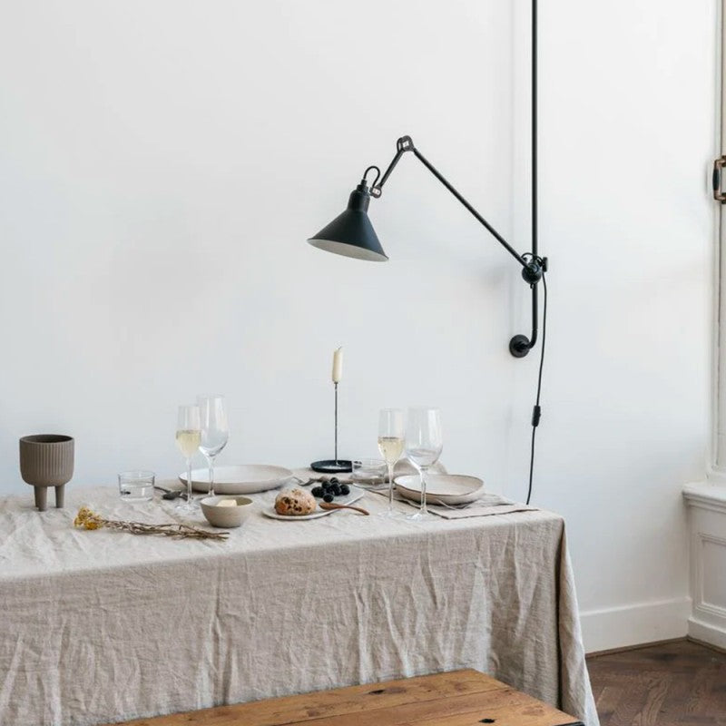 Gras N214 Adjustable Wall Bracket Cone Brass Shade, Plug In, E14, IP20