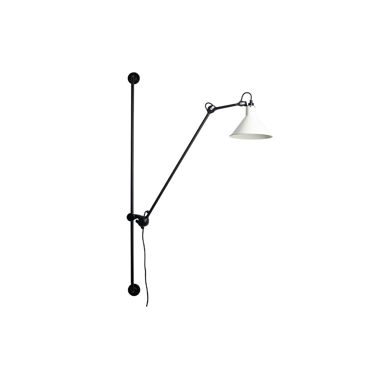 Gras N214 Adjustable Wall Bracket Cone White Shade, Plug In, E14, IP20