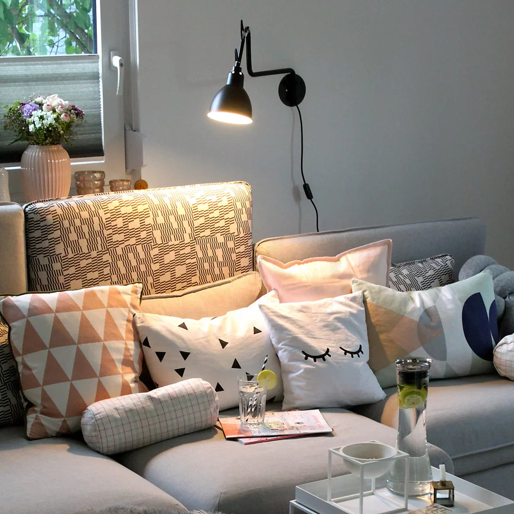 Gras N303 Adjustable Wall C Arm Round White Shade, Plug In, E14, IP20