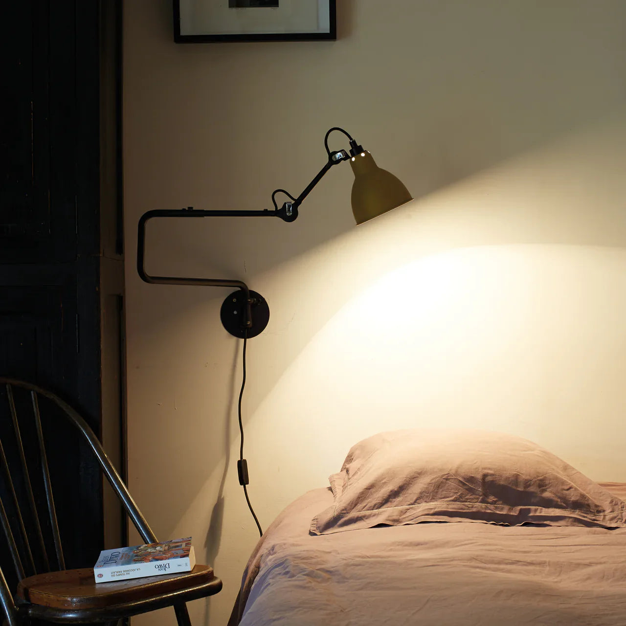 Gras N303 Adjustable Wall C Arm Round Copper Shade, Plug In, E14, IP20