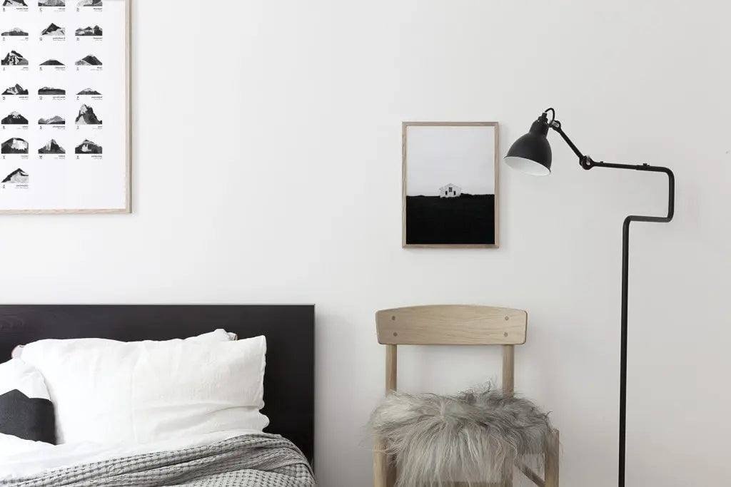 Gras N411 Adjustable Reading Floor Lamp C Arm Round Copper Shade, E14, IP20