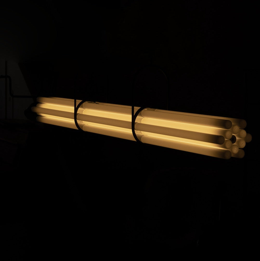 NL 12 Pendant, Linear, Horizontal, Frosted Glass Tubes, LED, 2200K, IP20