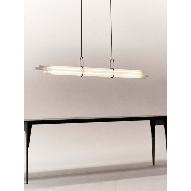 NL 12 Pendant, Linear, Horizontal, Frosted Glass Tubes, LED, 2700K, IP20