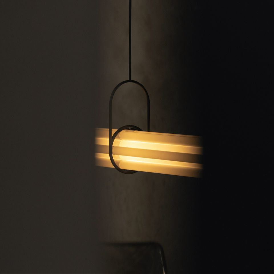 NL 12 Pendant, Linear, Horizontal, Frosted Glass Tubes, LED, 2200K, IP20