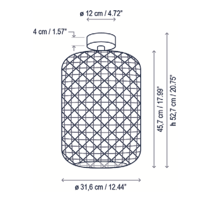 Nans Ceiling, 46, Brown, LED, 9.5W, Triac Dim, IP54