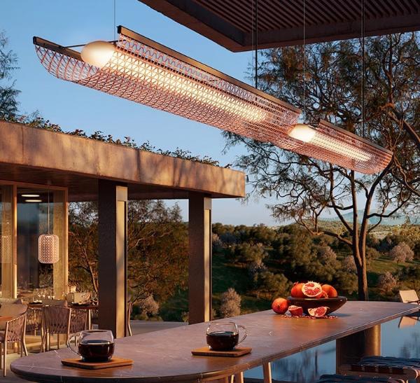 Nans Pendant, Linear, Beige, LED, 44W, Triac Dim, IP54